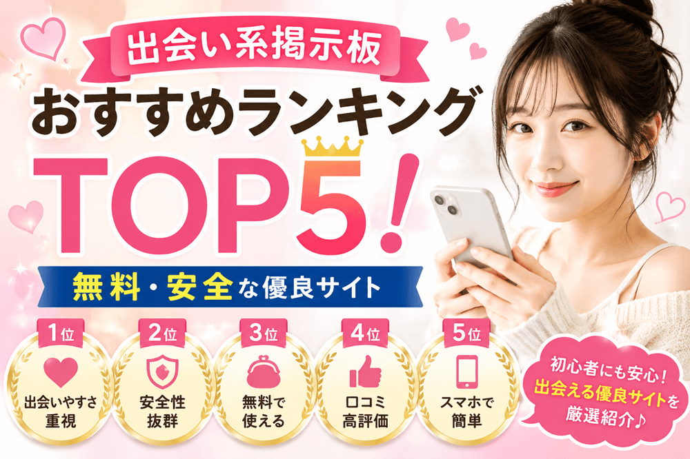 出会い系掲示板おすすめランキングTOP5！無料・安全な優良サイト